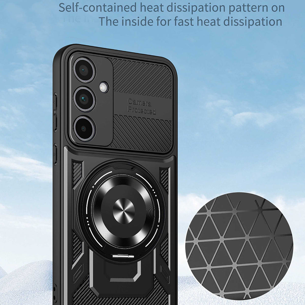 Case for Samsung Galaxy S26 S942, Techsuit, RuggedCam, Black