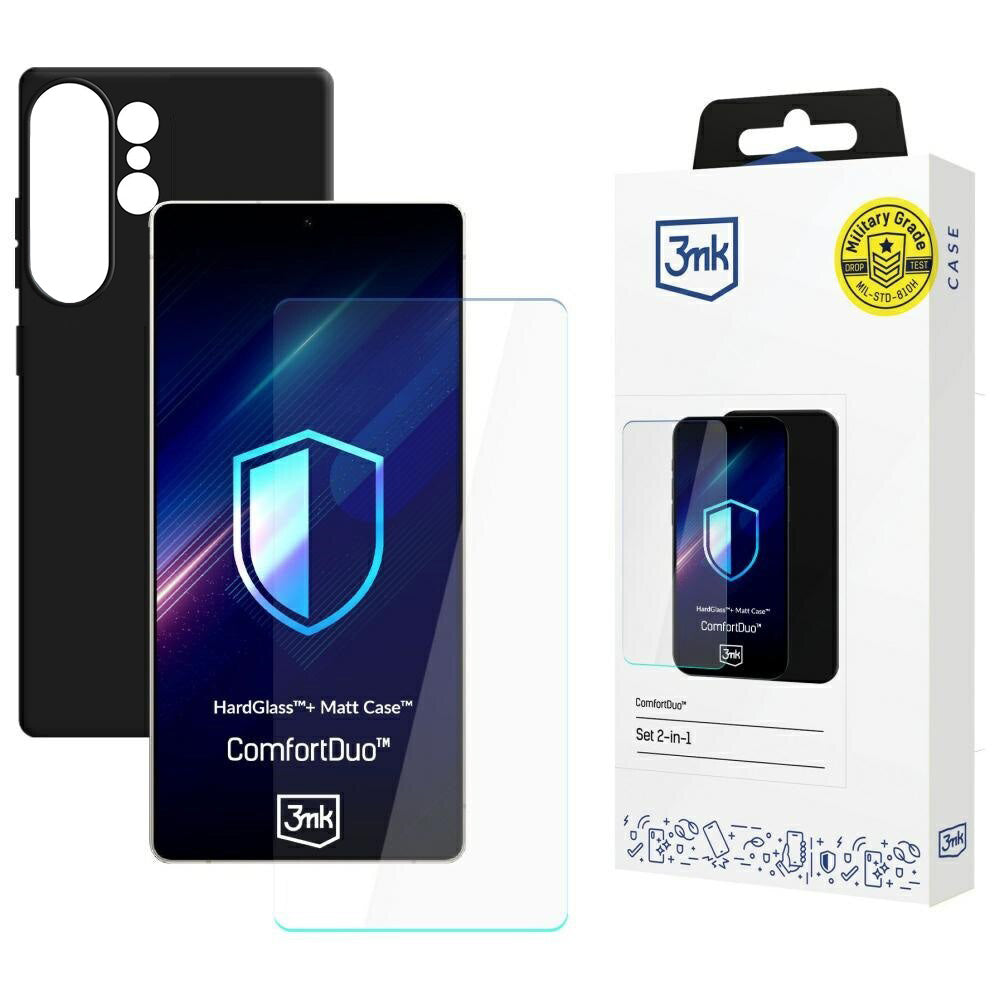 Case for Samsung Galaxy S26 Ultra, 3MK, ComfortDuo, Black