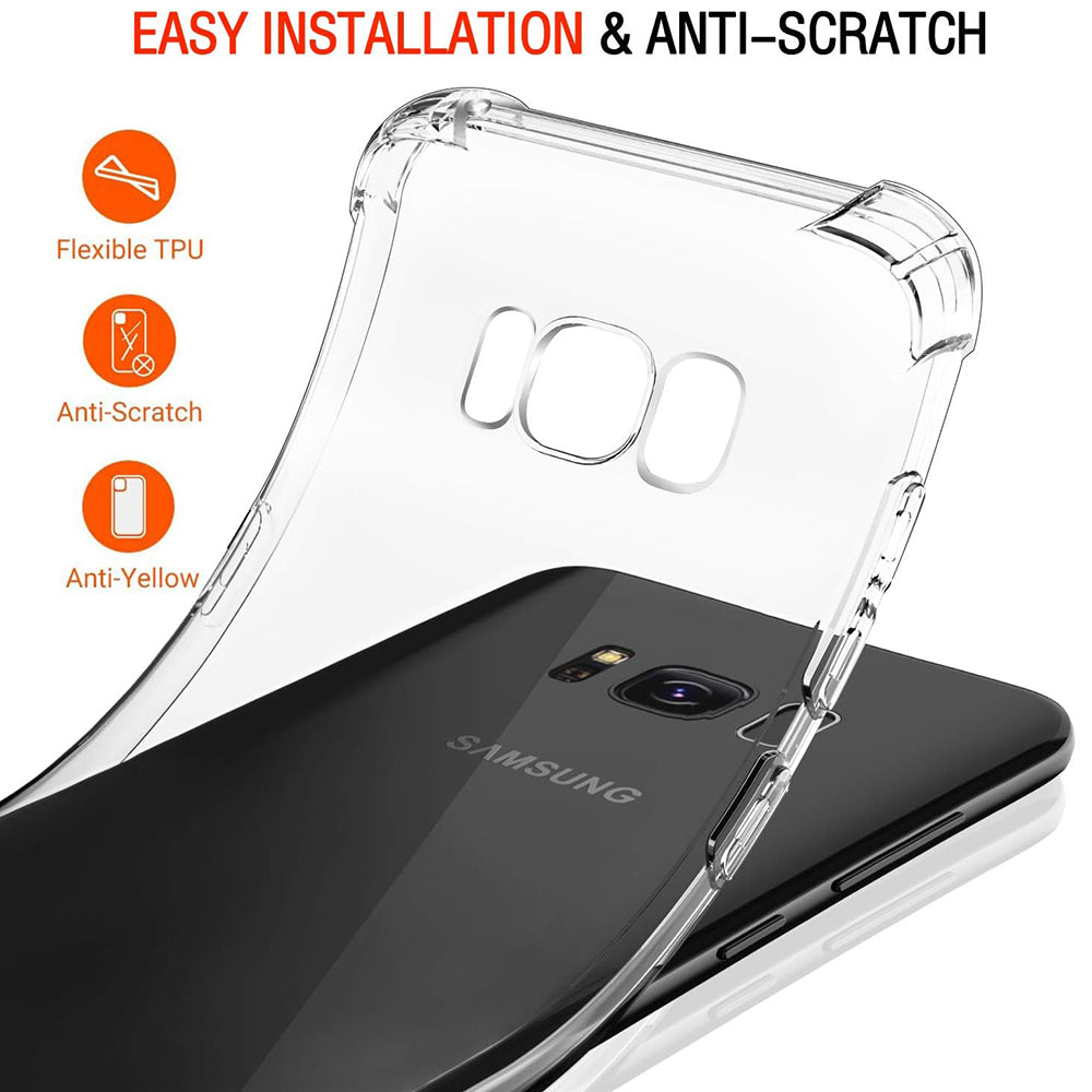 Case for Samsung Galaxy S8+ G955, Techsuit, Shockproof Clear, Transparent