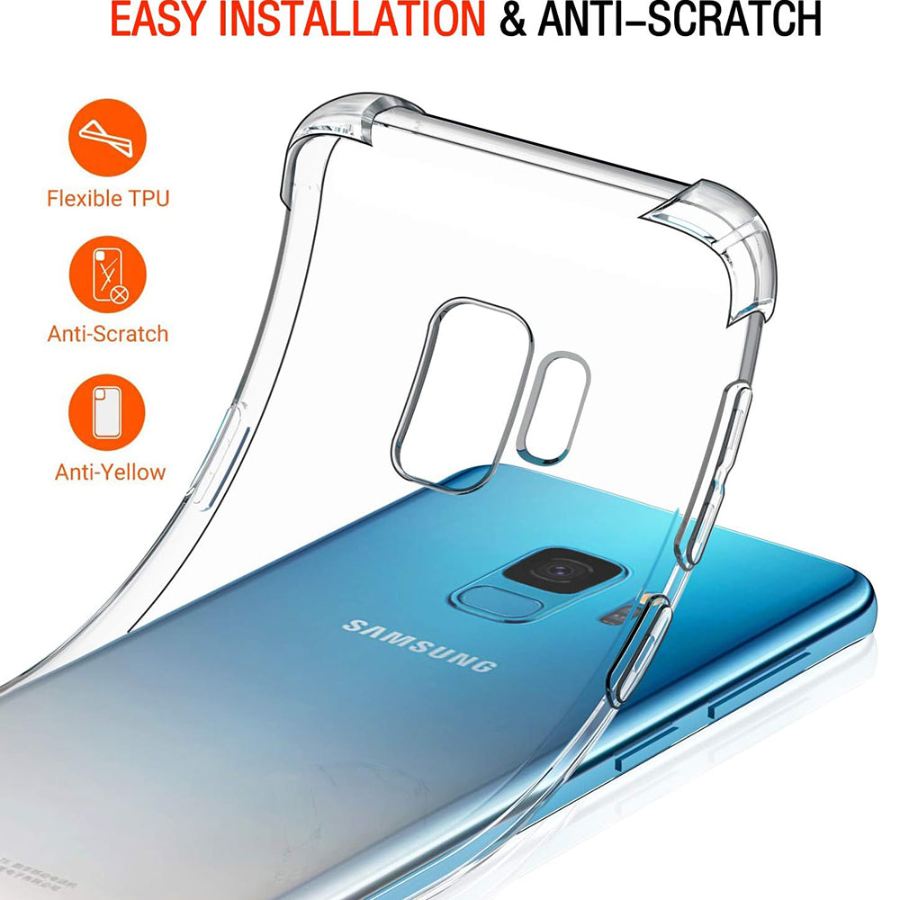Case for Samsung Galaxy S9 G960, Techsuit, Shockproof Clear, Transparent