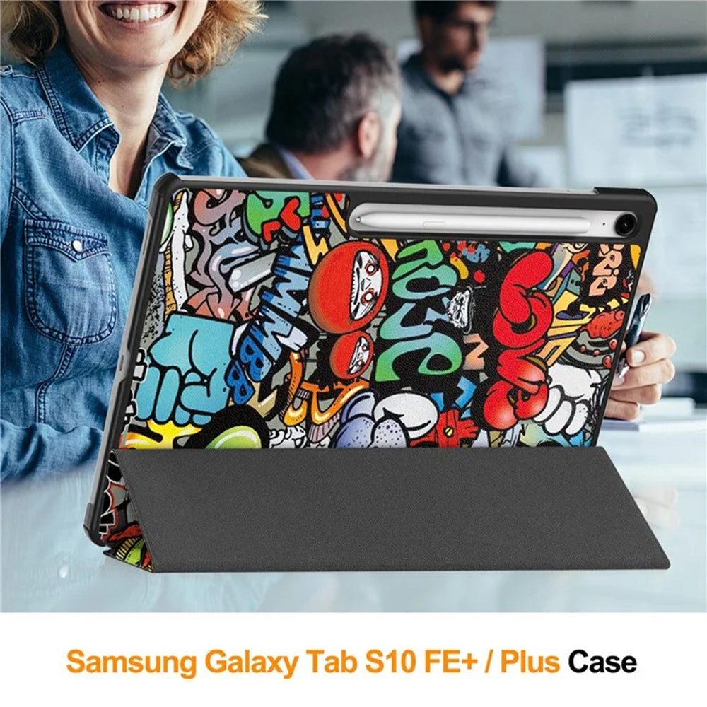 Case for Samsung Galaxy Tab S10 FE+, Techsuit, FoldPro Urban Vibe, Multicolor