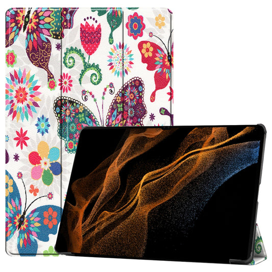 Case for Samsung Galaxy Tab S10 Ultra / Tab S9 Ultra / Tab S8 Ultra, Techsuit, FoldPro Butterfly, Multicolor