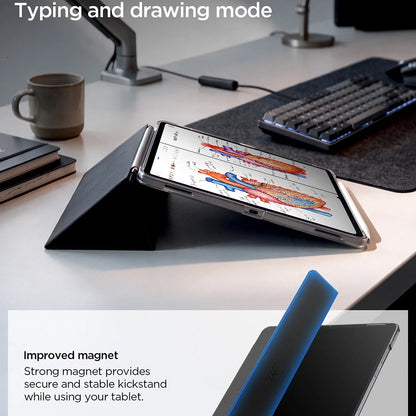 Case for Samsung Galaxy Tab S12 Ultra / Tab S11 Ultra, Spigen Liquid Air Folio, Black ACS11821
