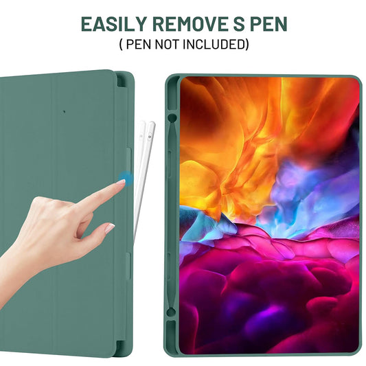 Case for Samsung Galaxy Tab S6 Lite (2024) / Tab S6 Lite (2022) / Tab S6 Lite (2020), Techsuit, Flex Trifold, Green