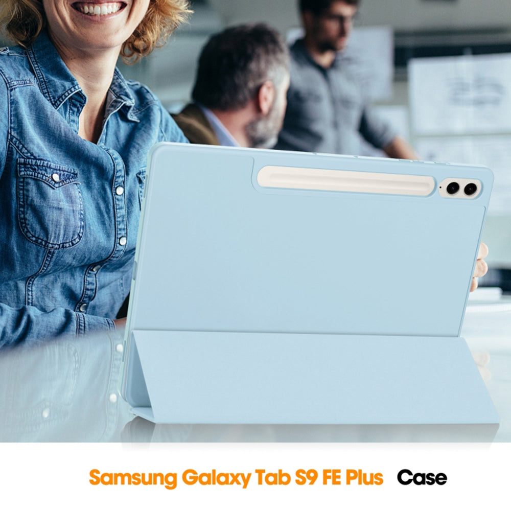 Case for Samsung Galaxy Tab S9 FE+, Techsuit, Flex Trifold, Blue