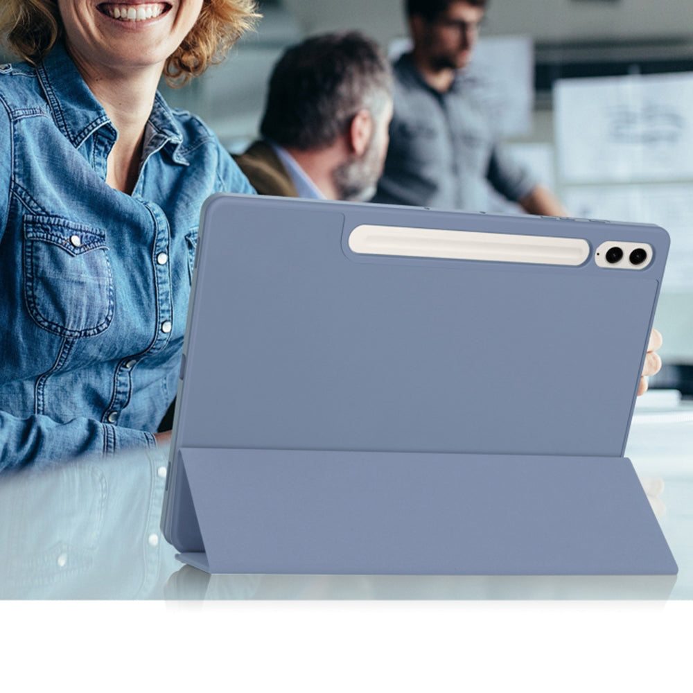 Case for Samsung Galaxy Tab S9 FE+, Techsuit, Flex Trifold, Navy Blue