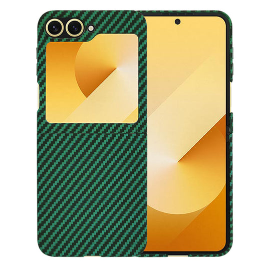 Case for Samsung Galaxy Z Flip7 FE F761 / Z Flip6 F741, Techsuit, Carbonite FiberShell, Green