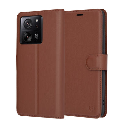 Case for Xiaomi 13T Pro / 13T, Techsuit, Leather Folio, Brown