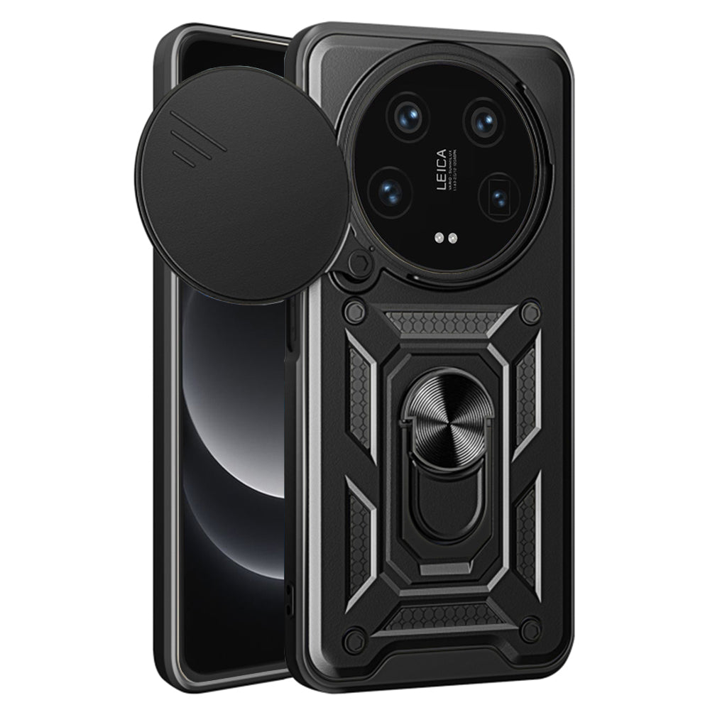 Case for Xiaomi 14 Ultra, Techsuit, CamShield, Black