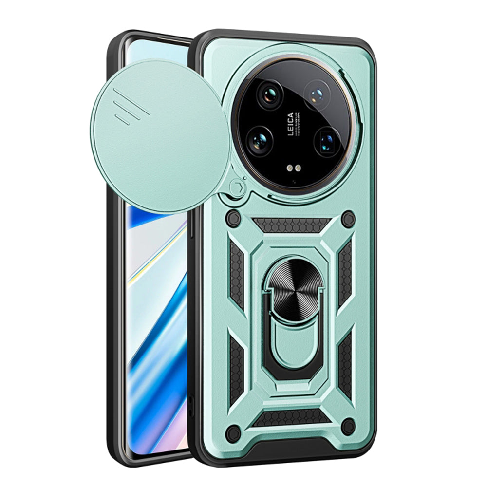 Case for Xiaomi 14 Ultra, Techsuit, CamShield, Green