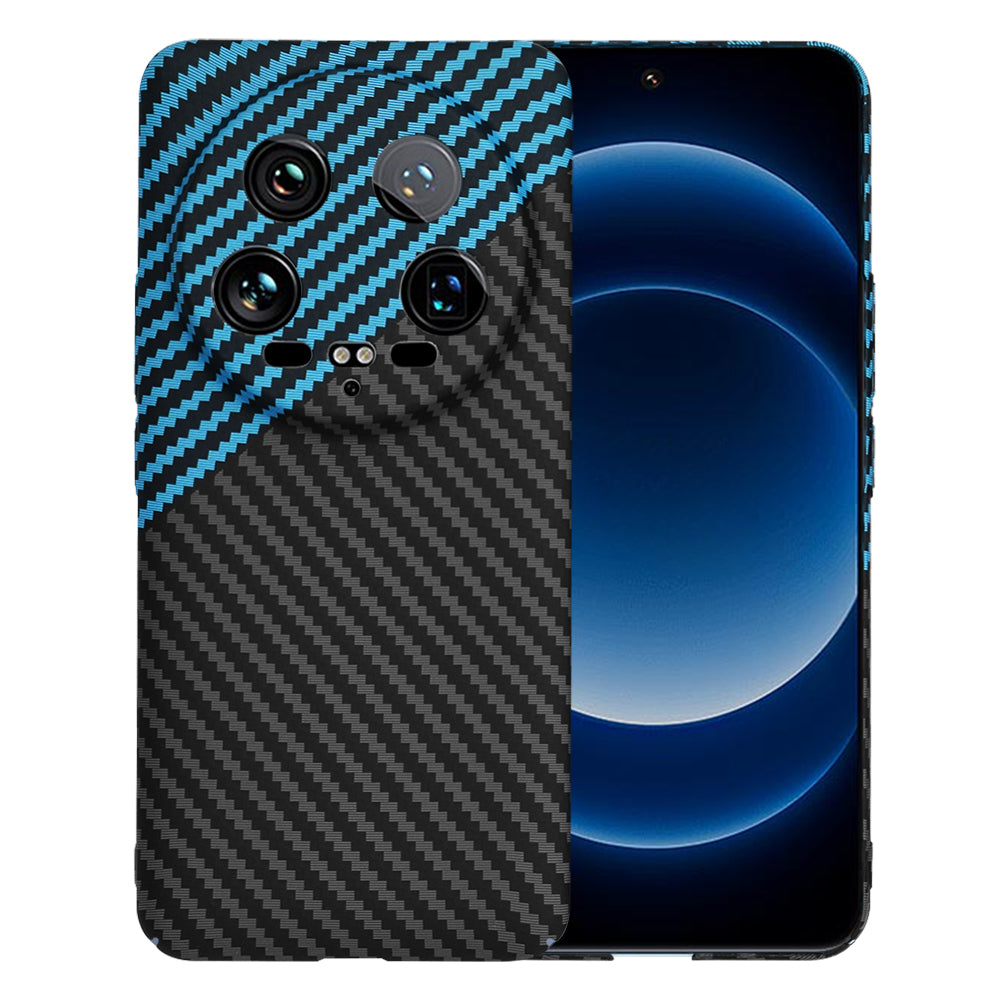 Case for Xiaomi 14 Ultra, Techsuit, Carbonite FiberShell, Black Blue