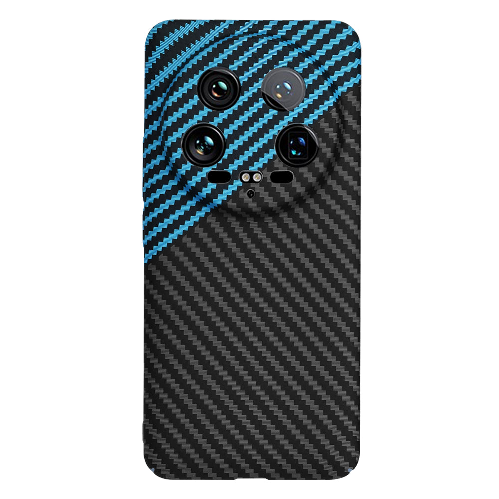 Case for Xiaomi 14 Ultra, Techsuit, Carbonite FiberShell, Black Blue