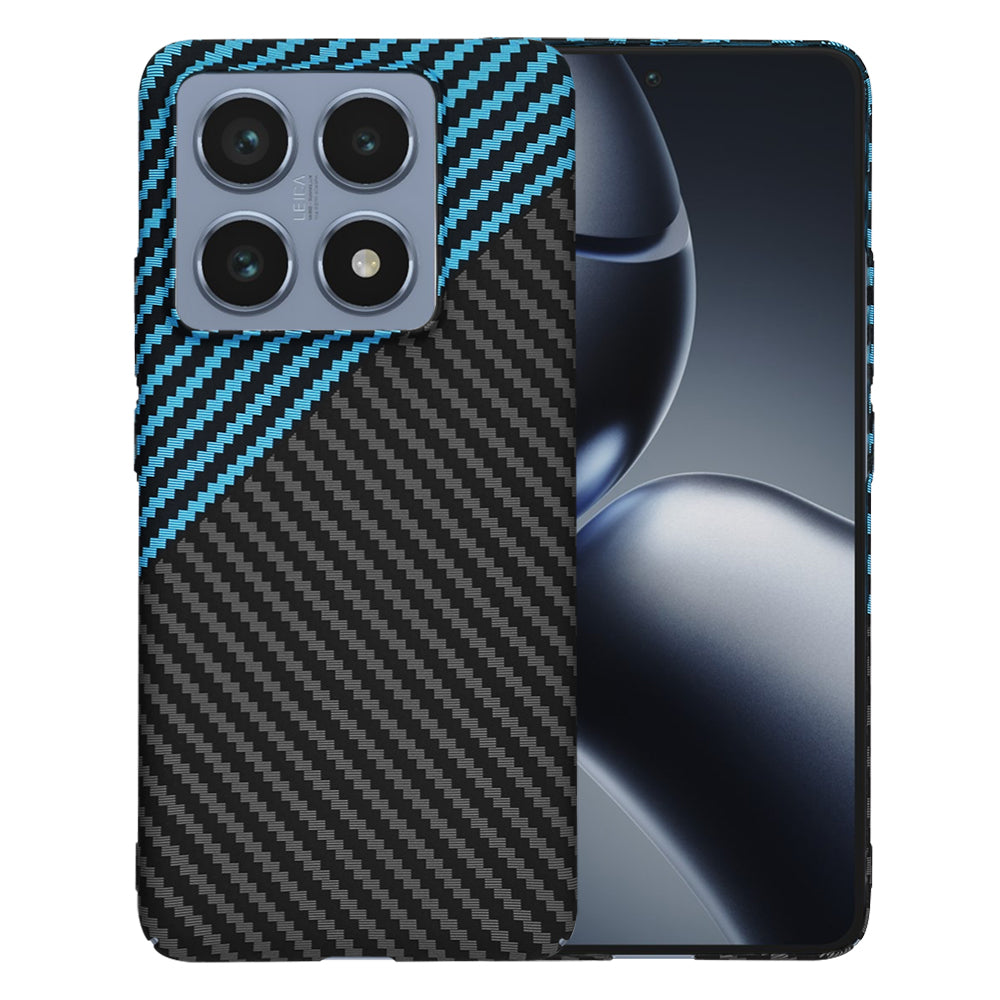 Case for Xiaomi 14T Pro, Techsuit, Carbonite FiberShell, Black Blue