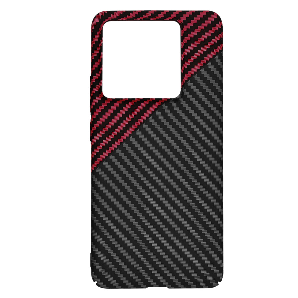 Case for Xiaomi 14T Pro, Techsuit, Carbonite FiberShell, Black Red