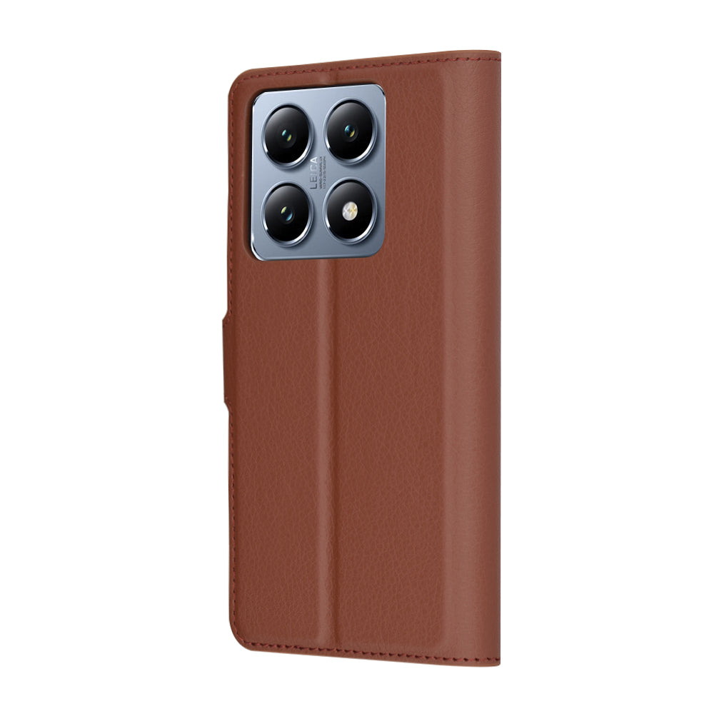 Case for Xiaomi 14T Pro, Techsuit, Leather Folio, Brown