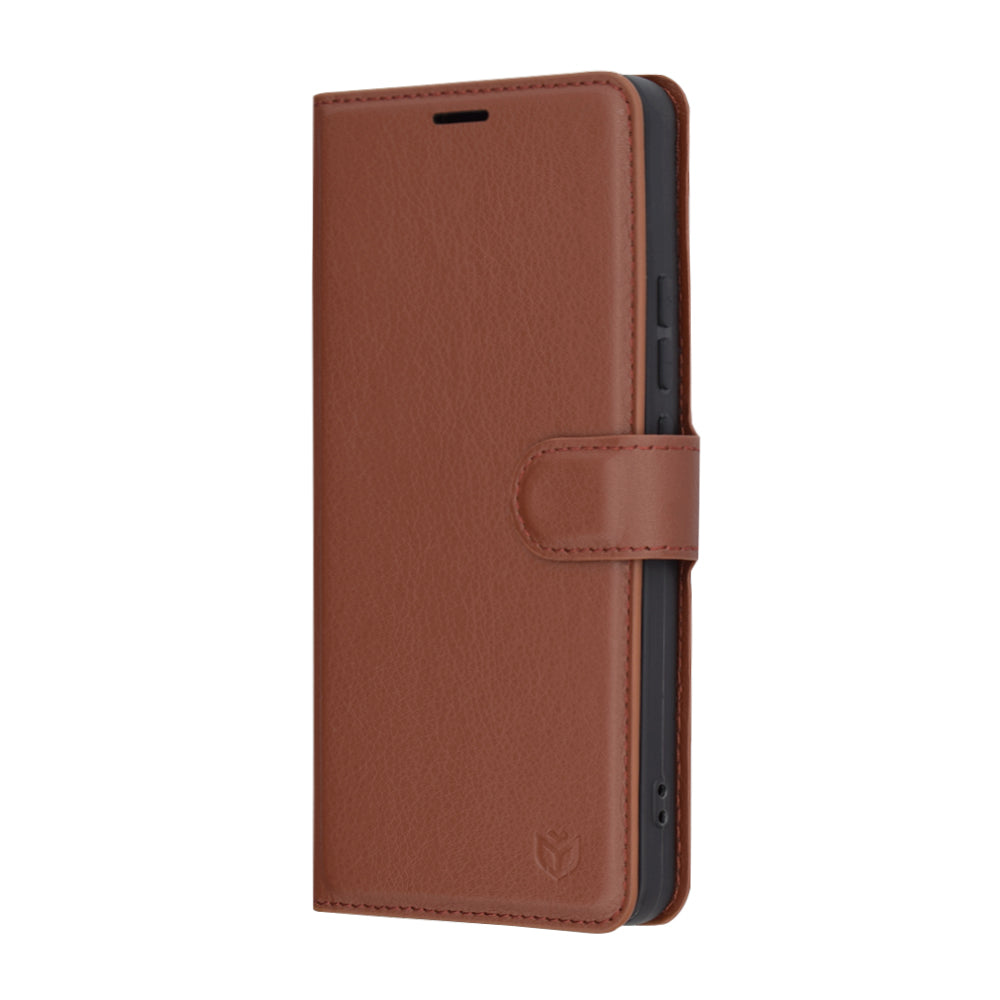 Case for Xiaomi 14T Pro, Techsuit, Leather Folio, Brown