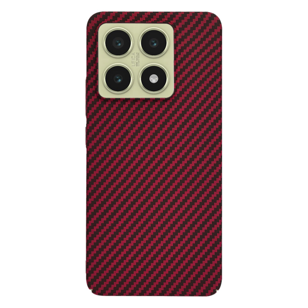 Case for Xiaomi 14T, Techsuit, Carbonite FiberShell, Red