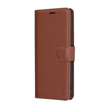 Case for Xiaomi 15, Techsuit, Leather Folio, Brown
