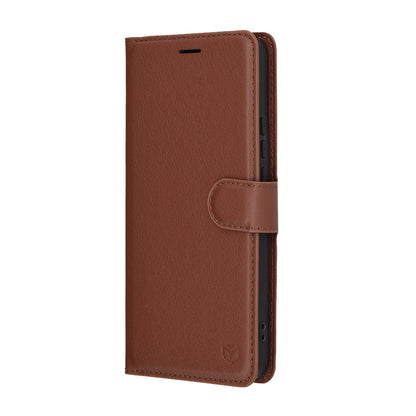 Case for Xiaomi 15 Ultra, Techsuit, Leather Folio, Brown