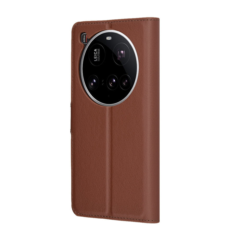 Case for Xiaomi 15 Ultra, Techsuit, Leather Folio, Brown