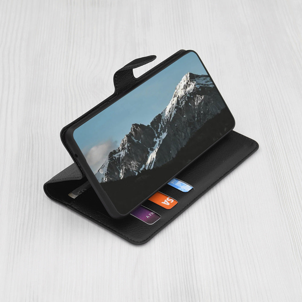 Case for Xiaomi 17, Techsuit, Leather Folio, Black