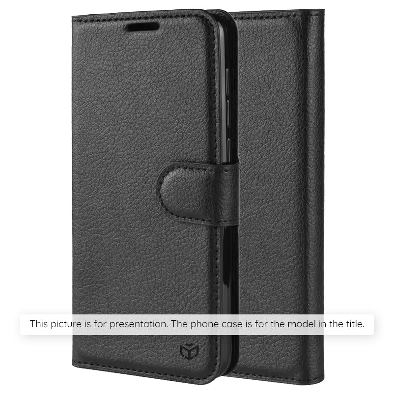 Case for Xiaomi 17, Techsuit, Leather Folio, Black