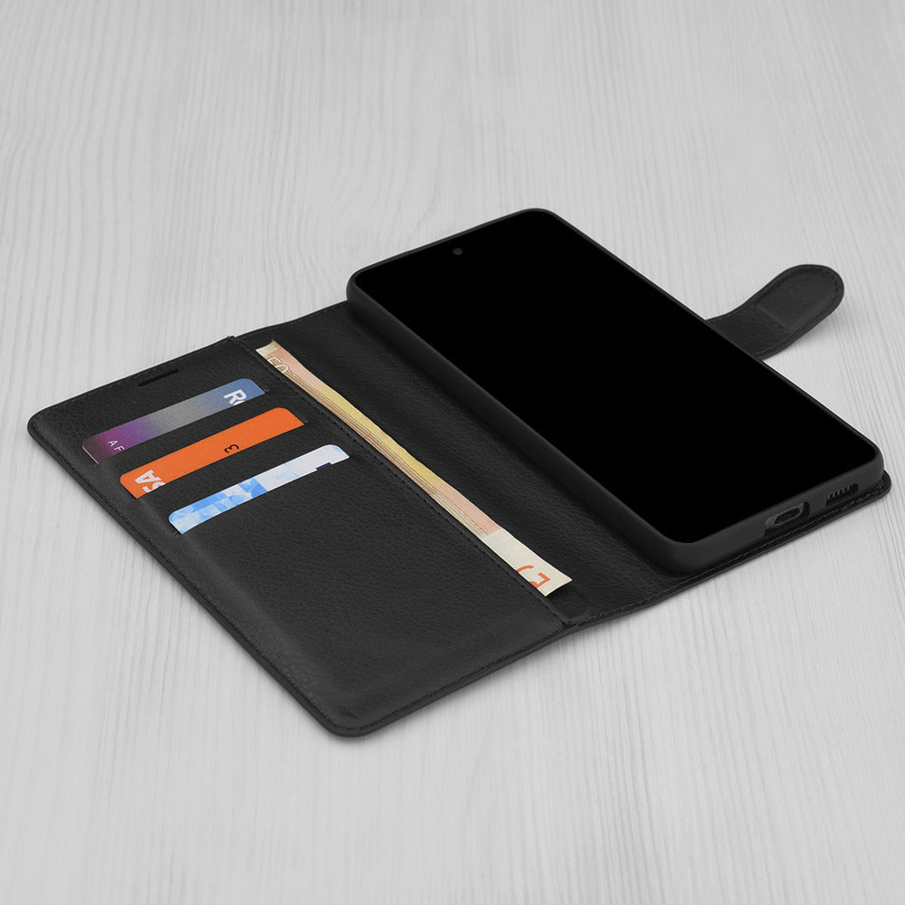 Case for Xiaomi 17, Techsuit, Leather Folio, Black