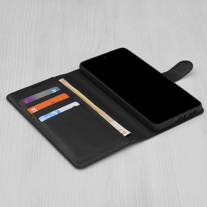 Case for Xiaomi 17, Techsuit, Leather Folio, Black