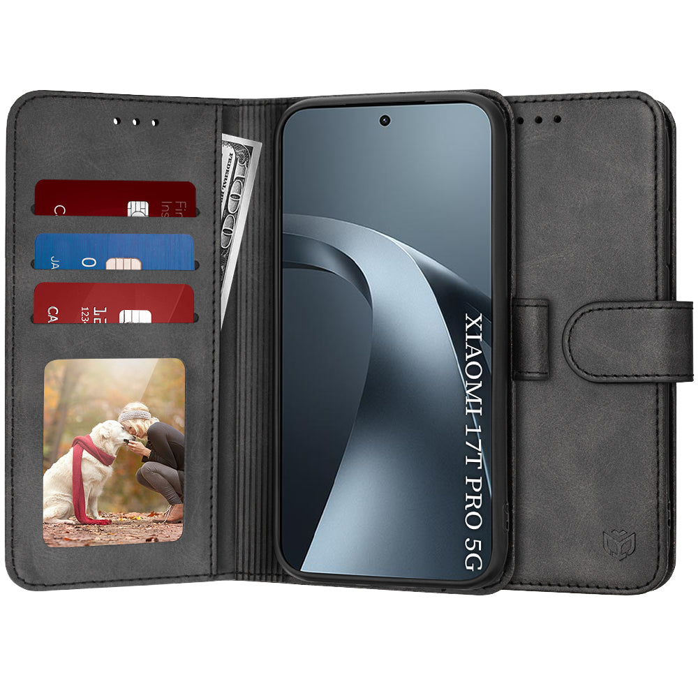 Case for Xiaomi 17T Pro, Techsuit, Diary Book, Black