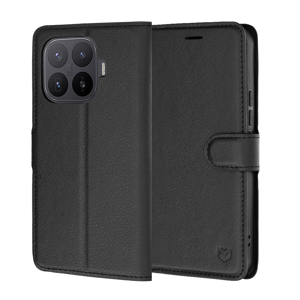 Case for Xiaomi 17T Pro, Techsuit, Leather Folio, Black