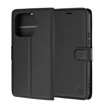Case for Xiaomi 17T Pro, Techsuit, Leather Folio, Black