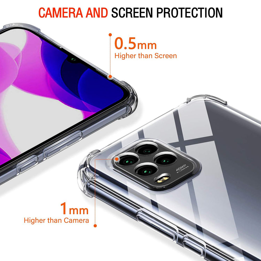 Case for Xiaomi Mi 10 Lite 5G, Techsuit, Shockproof Clear, Transparent