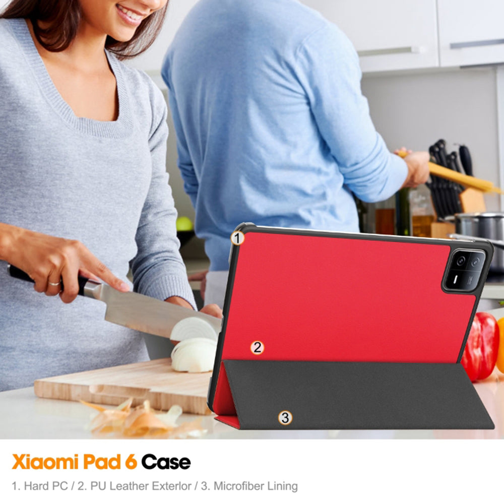 Case for Xiaomi Pad 6 / 6 Pro, Techsuit, FoldPro, Red