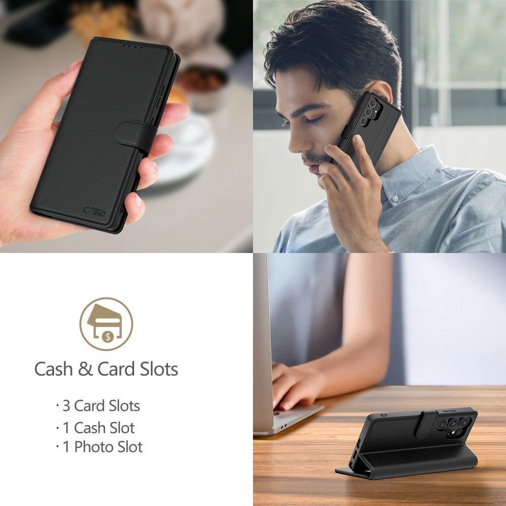Case for Xiaomi Poco F8 Pro, Tech-Protect, Wallet, Black