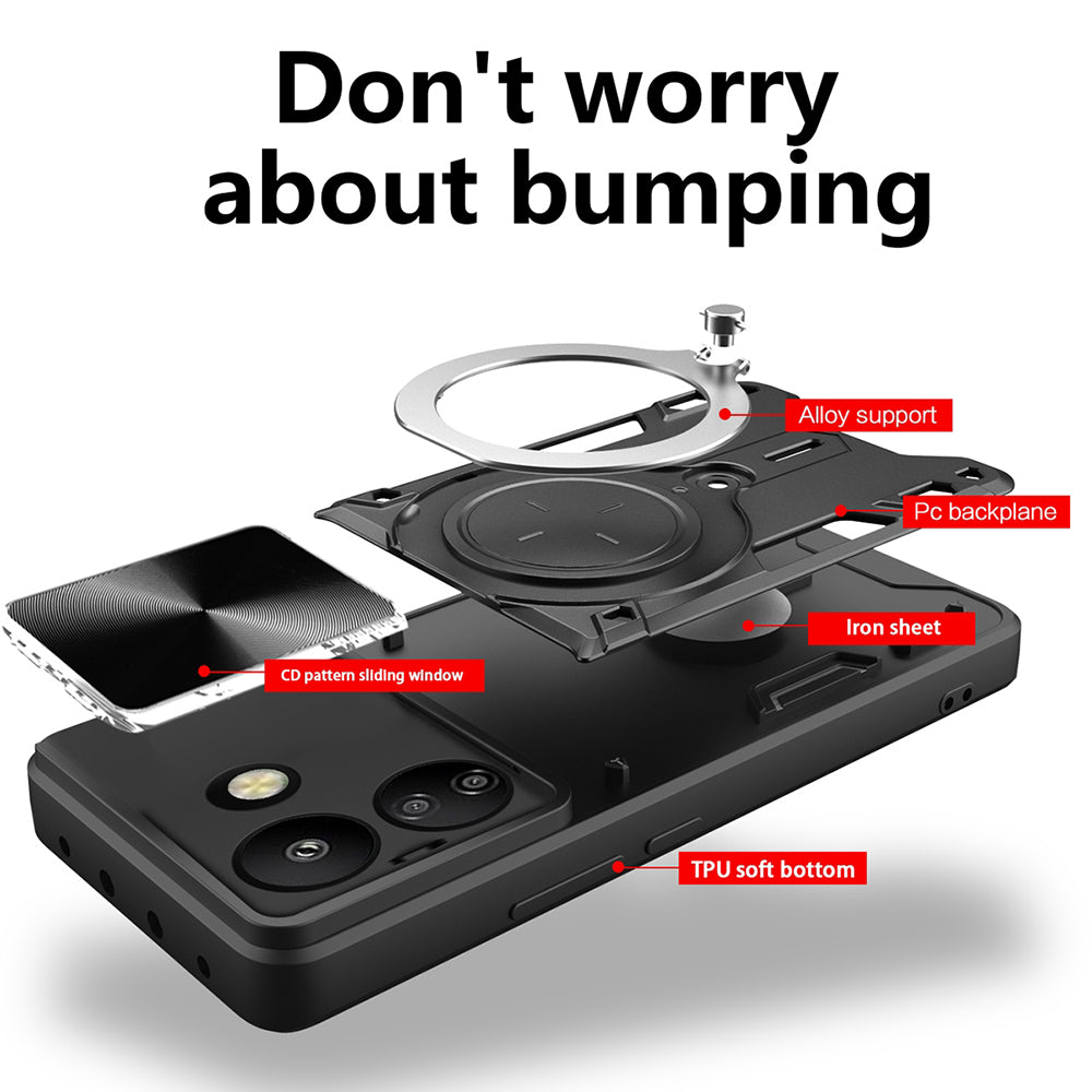 Case for Xiaomi Poco C65 / Redmi 13C, Techsuit, CamGuard Pro, Black