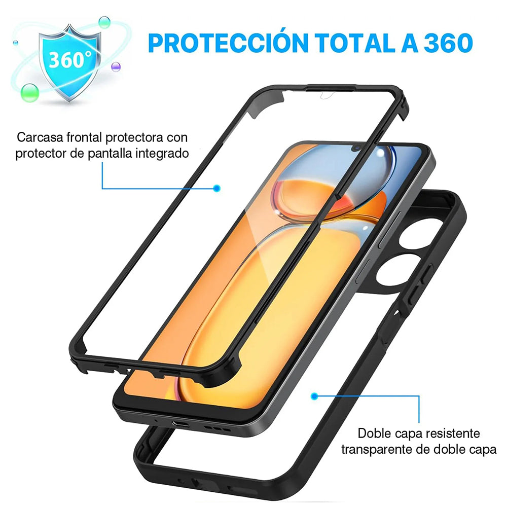 Case for Xiaomi Poco C65 / Redmi 13C, Techsuit, ColorVerse 360, Black