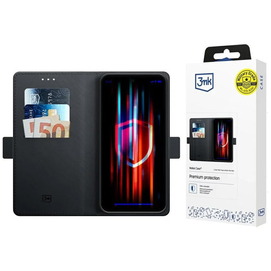 Case for Xiaomi Poco C75 / Redmi 14C, 3MK, Wallet, Black