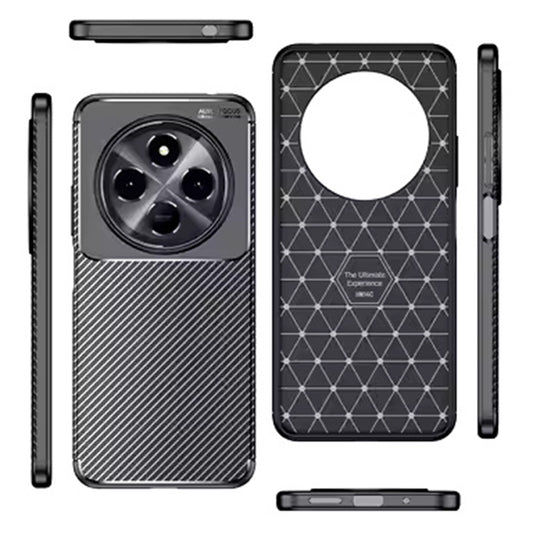 Case for Xiaomi Poco C75 / Redmi 14C, Techsuit, CarbonFiber, Black