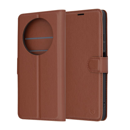 Case for Xiaomi Poco C75 / Redmi 14C, Techsuit, Leather Folio, Brown