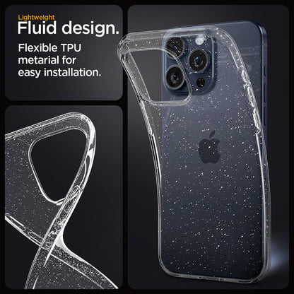 Case for Xiaomi Poco C75 / Redmi 14C, Techsuit, SparkleSkin, Transparent
