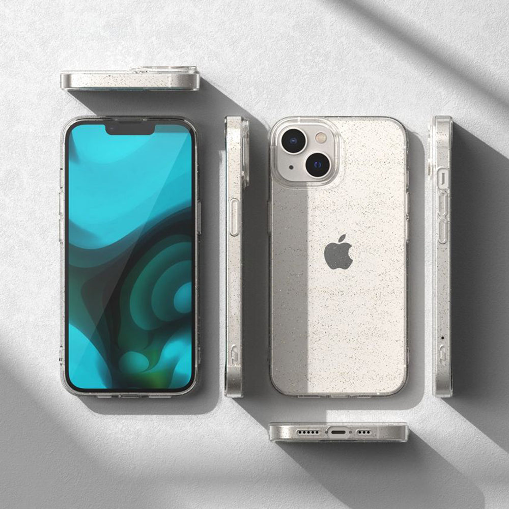 Case for Xiaomi Poco C75 / Redmi 14C, Techsuit, SparkleSkin, Transparent