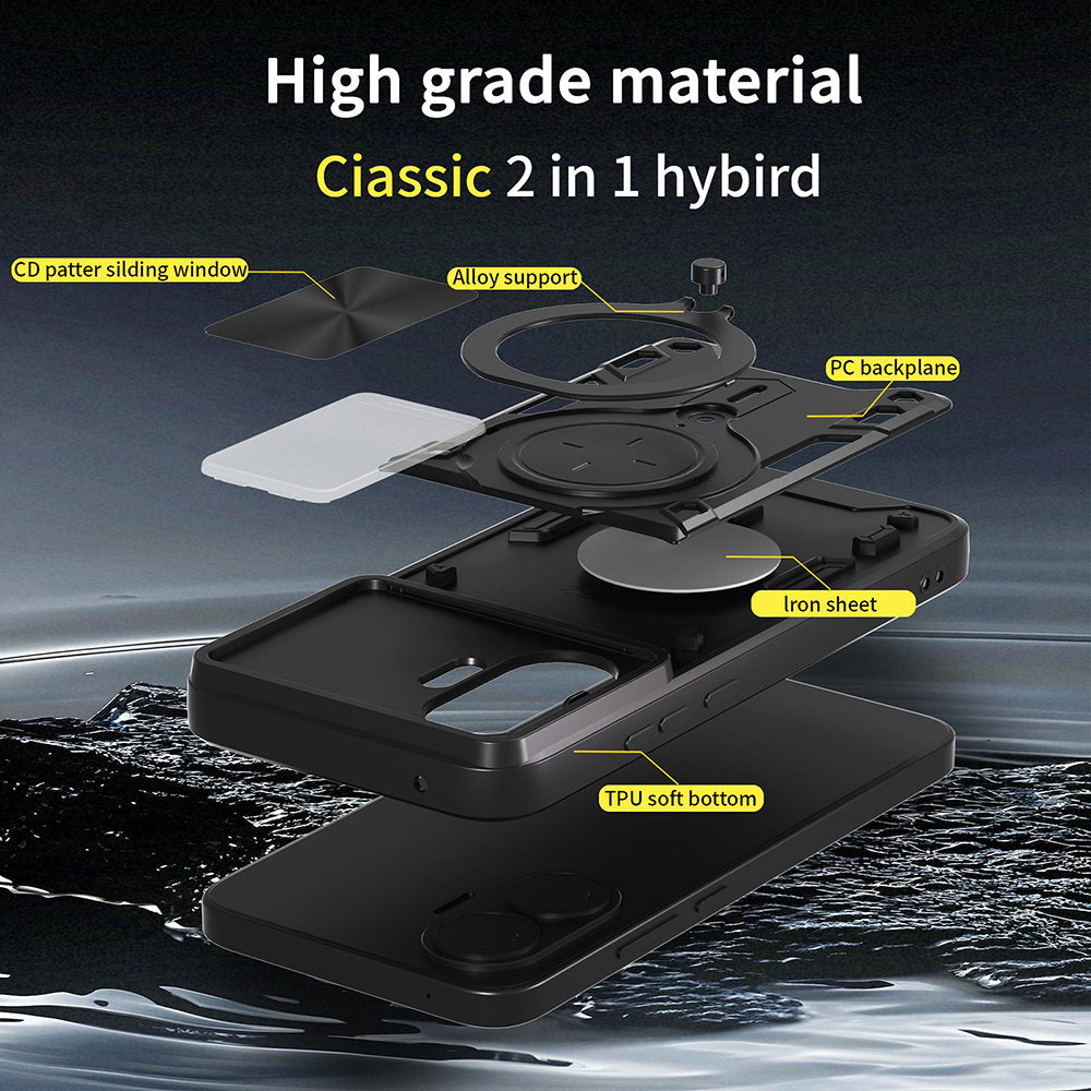 Case for Xiaomi Poco F7, Techsuit, CamGuard Pro, Black