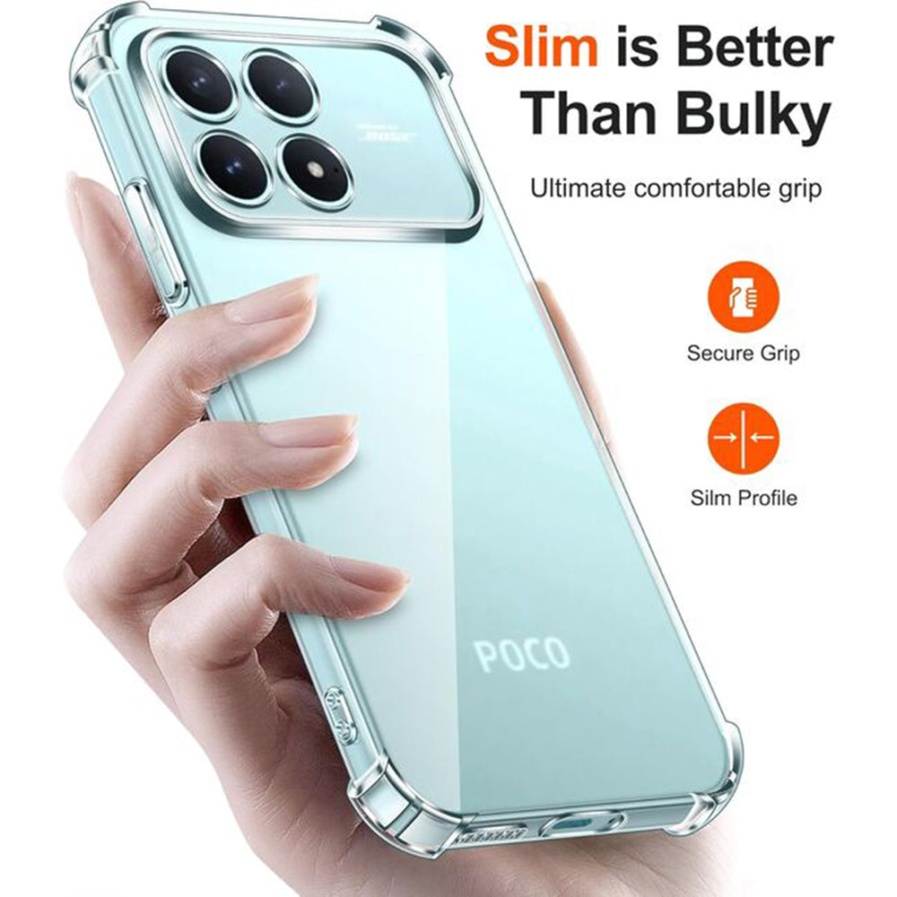 Case for Xiaomi Poco F8 Pro, Techsuit, Shockproof Clear, Transparent