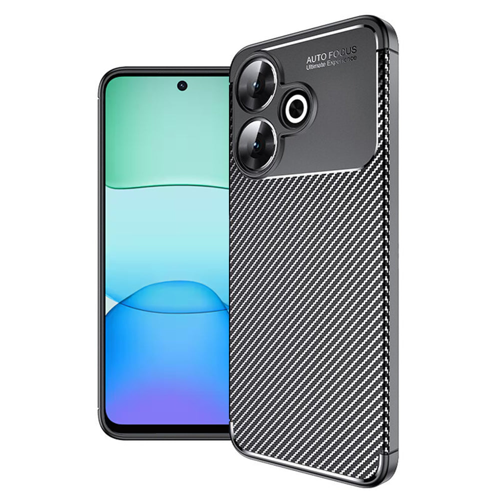 Case for Xiaomi Poco M6 4G / Redmi 13, Techsuit, CarbonFiber, Black