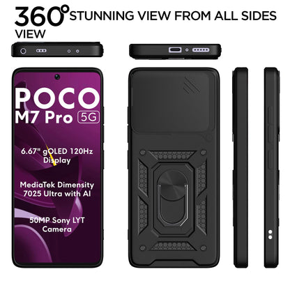 Case for Xiaomi Poco M7 Pro 5G, Techsuit, CamShield, Black