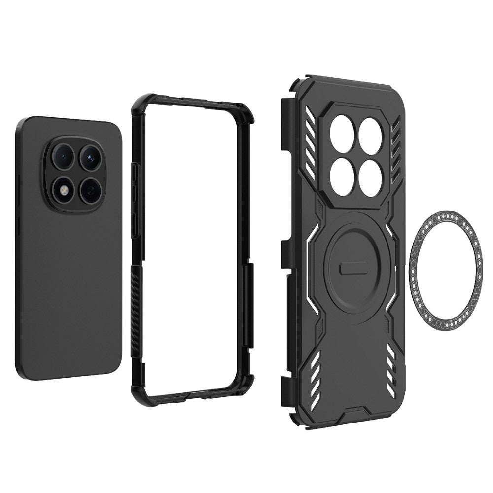MagSafe Case for Xiaomi Poco M8 Pro / Redmi Note 15 Pro+ 5G, Techsuit, ArmorMag, Black