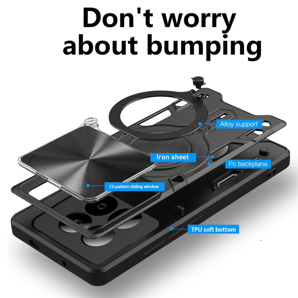 Case for Xiaomi Poco M8 Pro / Redmi Note 15 Pro+ 5G, Techsuit, CamGuard Pro, Black