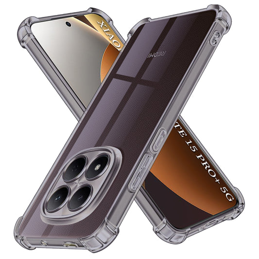 Case for Xiaomi Poco M8 Pro / Redmi Note 15 Pro+ 5G, Techsuit, Shockproof Clear, Black