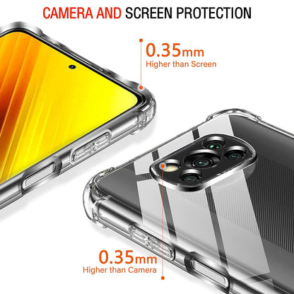 Case for Xiaomi Poco X3 Pro / X3 NFC / X3, Techsuit, Shockproof Clear, Transparent
