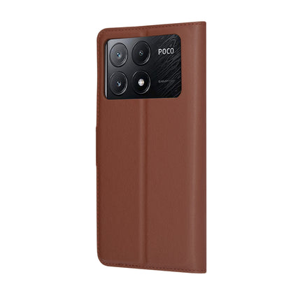Case for Xiaomi Poco X6 Pro, Techsuit, Leather Folio, Brown